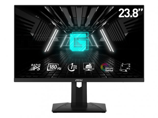 多機能スタンド採用の23.8型Rapid IPSゲーミング液晶、MSI「G244PF E2」