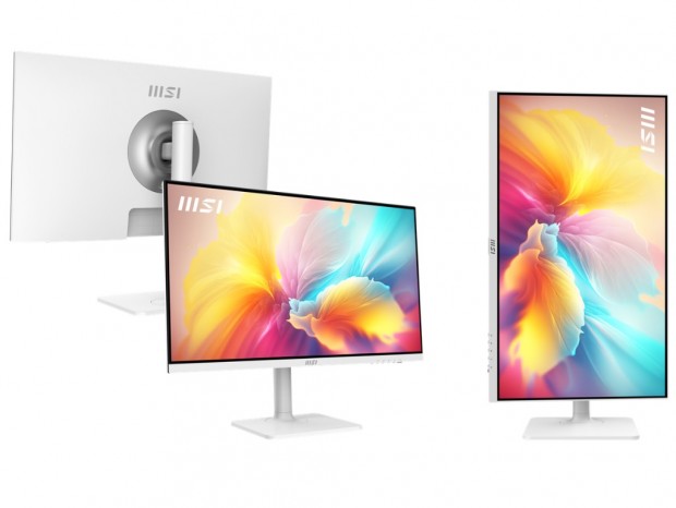 EyesErgoとEye-Q Check搭載の白いビジネス向け液晶、MSI「Modern MD2712PW」など計3機種