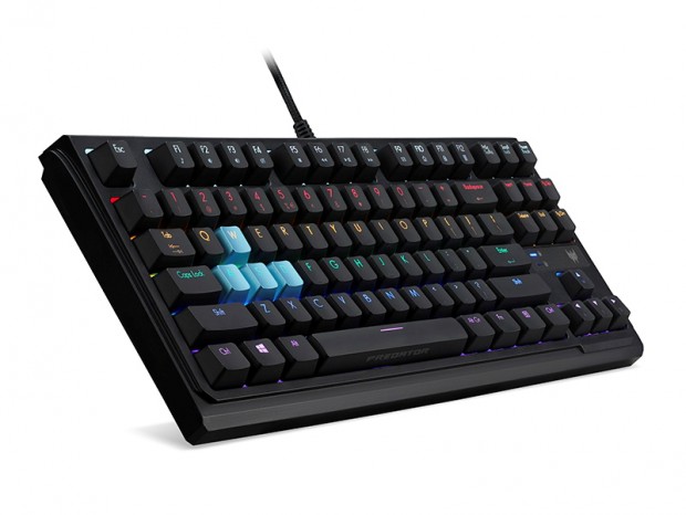 Acer、Predatorから5,000万クリック対応の青軸採用テンキーレスキーボードや59gの超軽量マウス発売