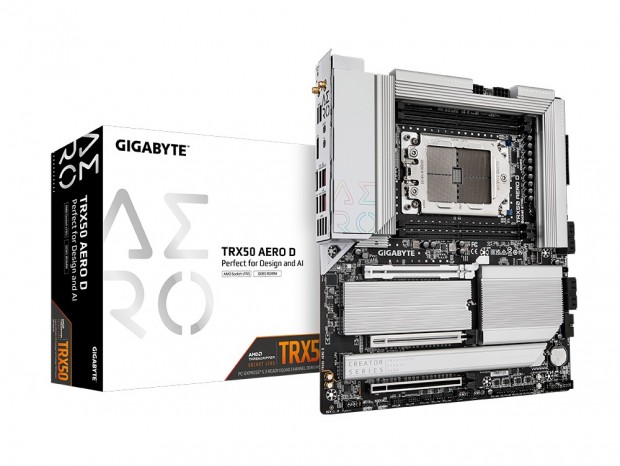 AMD TRX50チップセット採用のクリエイター向けマザーボード、GIGABYTE「TRX50 AERO D」