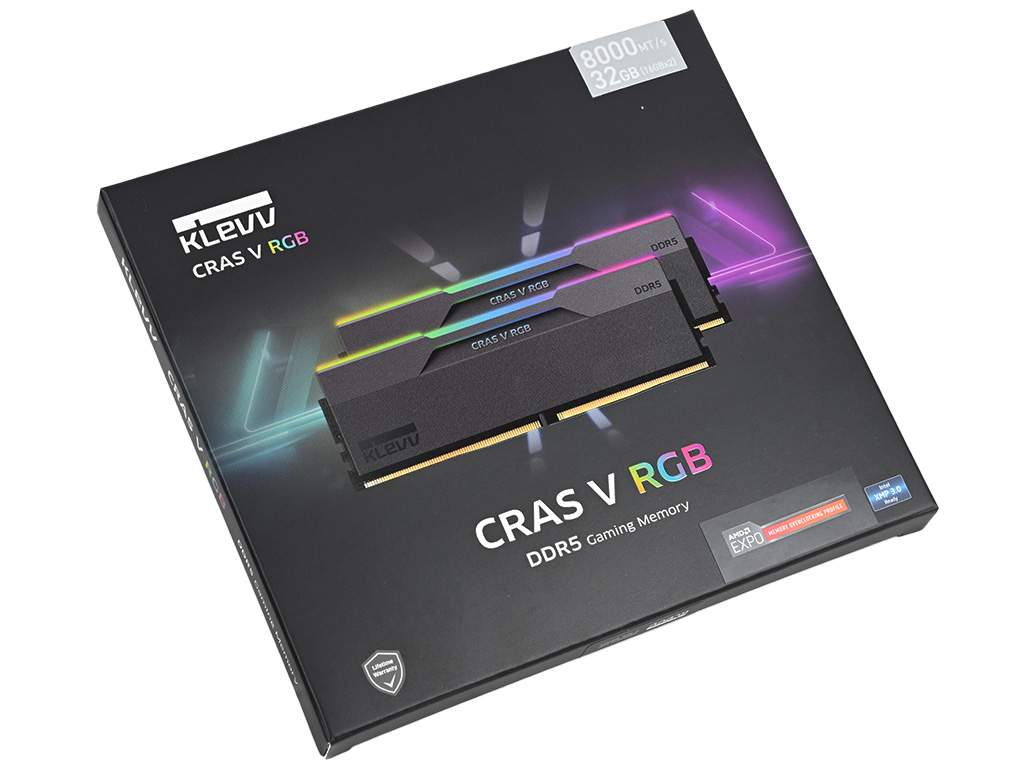 最高8,000MHzの高速DDR5メモリ、KLEVV「CRAS V RGB」で 最高8,000MHzの高速DDR5メモリ、KLEVV「CRAS V RGB」で