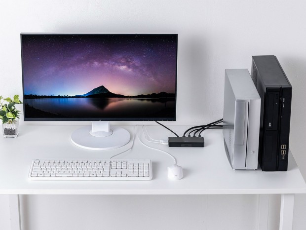 1組のディスプレイ・マウス・キーボードを2台のPCで使える4K対応切替器がサンワサプライから