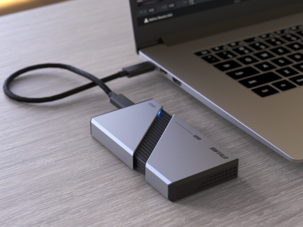 最高3,800MB/sのUSB4対応ポータブルSSD、バッファロー「SSD-PEU4A」シリーズ