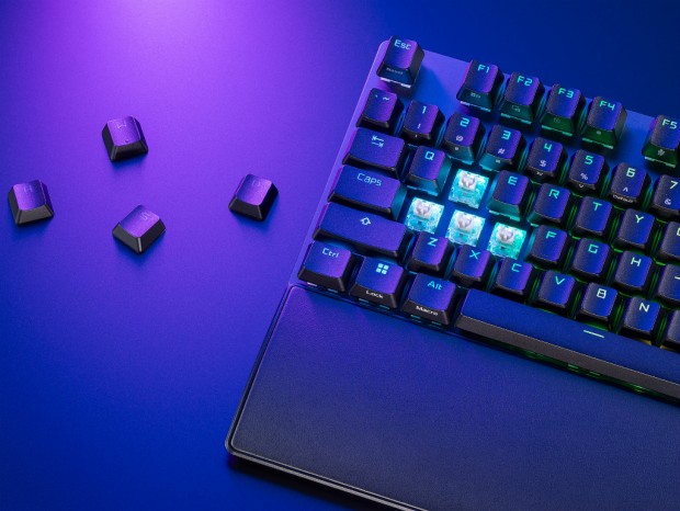 潤滑剤塗布済みのROG NX Snow採用ゲーミングキーボード、ASUS「ROG Strix Scope II」