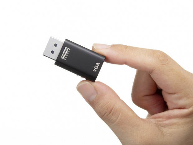 DisplayPortをD-Subに変換するアダプタ、サンワサプライ「AD-DPV05」