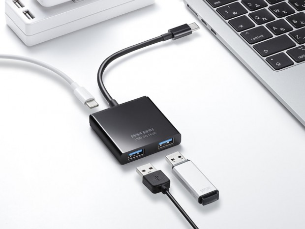 PCやiPhoneで使える薄型USB Type-Cハブがサンワサプライから