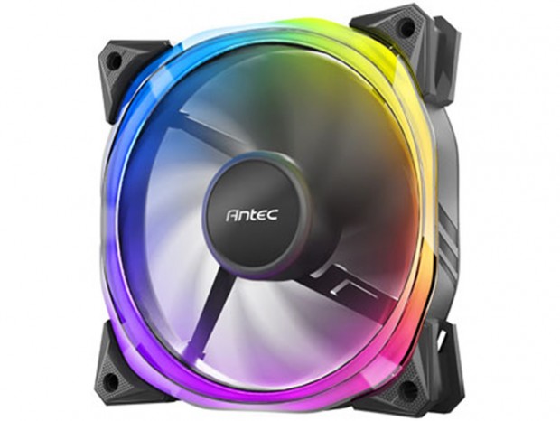 外側リングが発光するアドレサブルRGBファン、Antec「Fusion 120 ARGB」「NEON 120 ARGB」