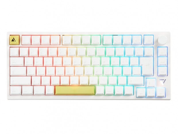 Gateron Pro Silverをガスケットマウントした真っ白メカニカル「UP-MKGA75-J/WH」がプリンストンから