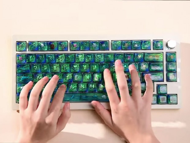 113 Keys Transparent Luminous Resin Artisan Keycaps Set