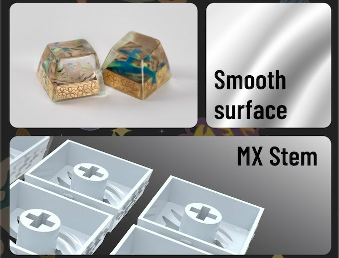 113 Keys Transparent Luminous Resin Artisan Keycaps Set