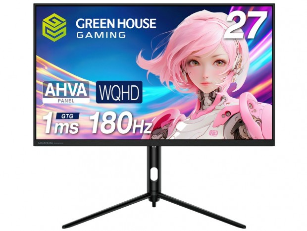 リフレッシュレート180Hzの27型WQHDゲーミング液晶計4機種がグリーンハウスから