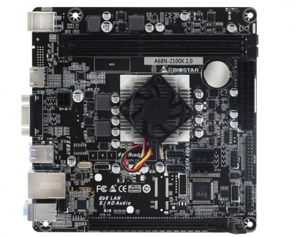 AMD E1-6010を搭載したMini-ITXマザーボード、BIOSTAR「A68N-2100K 2.0」