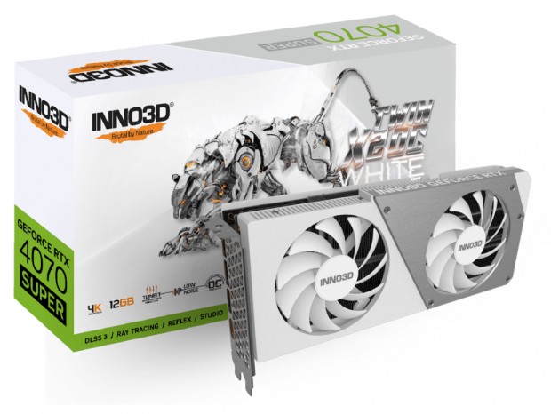 INNO3D、2スロット占有デュアルファンクーラー採用の白いGeForce RTX 4070 SUPER発売