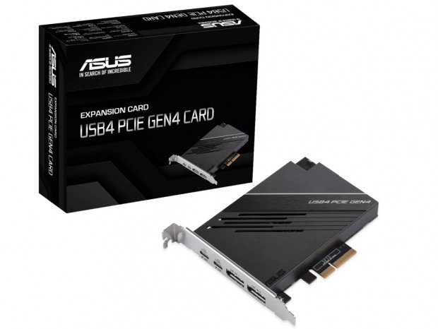 60Wの急速充電に対応するUSB4拡張カード、ASUS「USB4 PCIE GEN4 CARD」