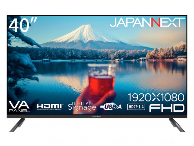 USB再生機能を備えた40型フルHD液晶ディスプレイがJAPANNEXTから