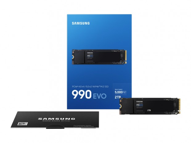 PCIe 5.0(x2)/4.0(x4)接続に対応するNVMe M.2 SSD「Samsung SSD 990 EVO」
