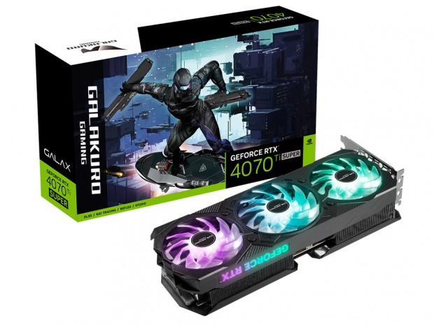 GALAKURO GAMING、発光する3連WINGS搭載クーラー採用のGeForce RTX 4070 Ti SUPER