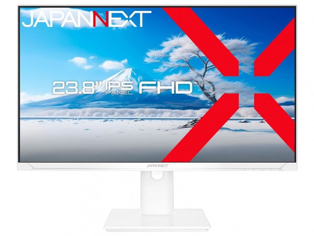 税込20,480円のホワイト色23.8型フルHD液晶ディスプレイがJAPANNEXTから