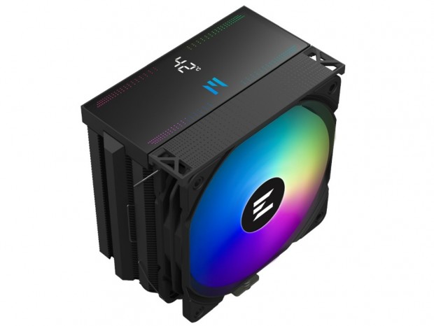 CPU温度を表示するLCD搭載サイドフローCPUクーラー、ZALMAN「CNPS13X DS BLACK」