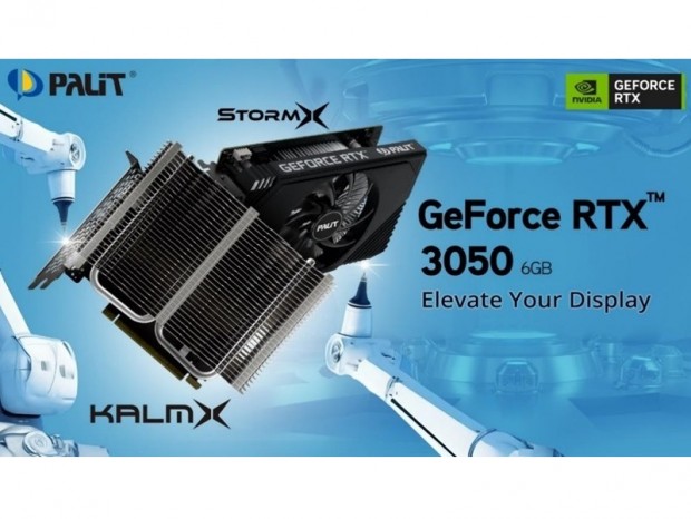 GeForce RTX 3050 6GB採用のファンレスグラフィックスカード、Palit「GeForce RTX 3050 6GB KalmX」