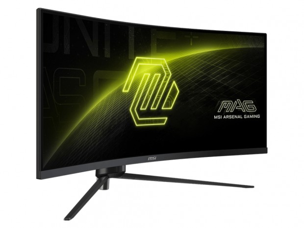 曲率1000Rの34型UWQHDゲーミング液晶ディスプレイ、MSI「MAG 345CQR」