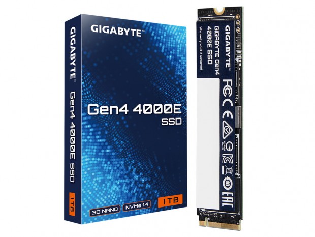 GIGABYTE、最大4,000MB/s転送のPCIe 4.0対応SSD「GIGABYTE Gen4 4000E SSD」シリーズ