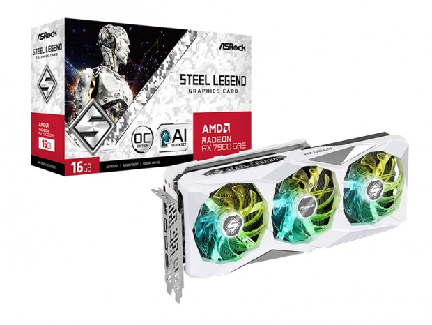 ASRock、ホワイトカラーの「Steel Legend」などRadeon RX 7900 GREグラフィックスカード2種発売
