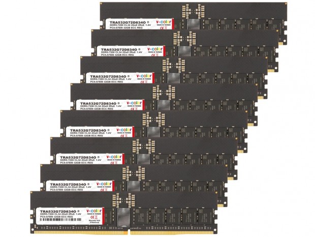 最大容量768GBのWRX90専用オーバークロックDDR5 RDIMMメモリキットがV-COLORから