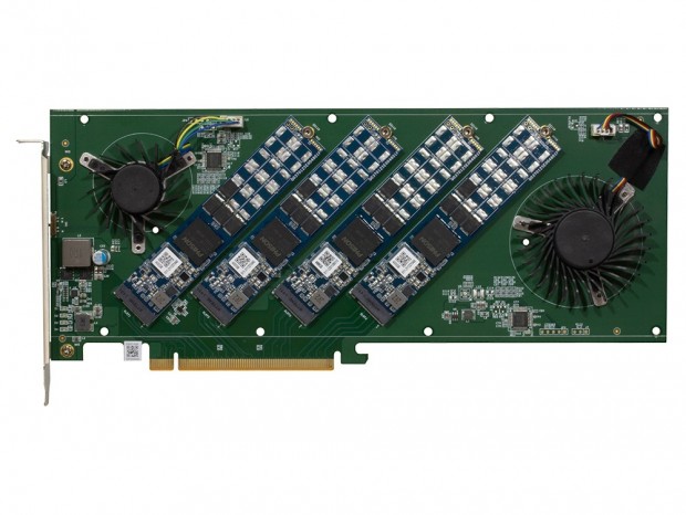 4枚のM.2 SSDを搭載できるデュアルファン拡張カード、SPARKLE「PCIe GEN4 QUAD M.2 RISER」