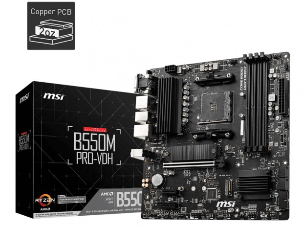 Ryzen 5000シリーズ対応のエントリーMicroATXマザーボード、MSI「B550M