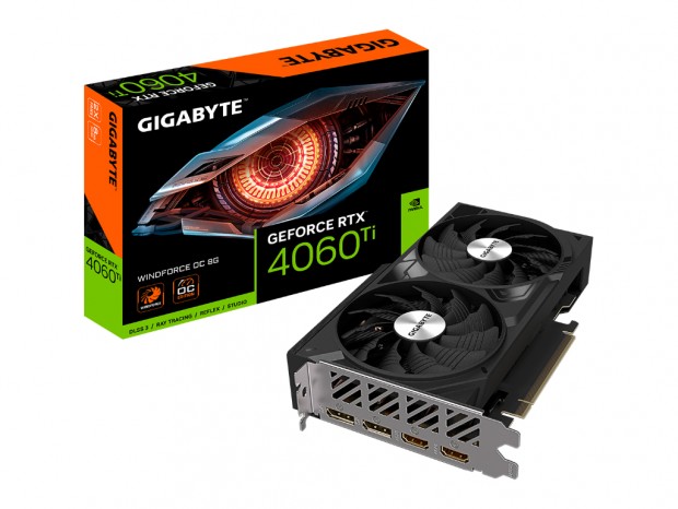 カード長約200mmのGeForce RTX 4060 Ti OCモデル、GIGABYTE「GV-N406TWF2OC-8GD」