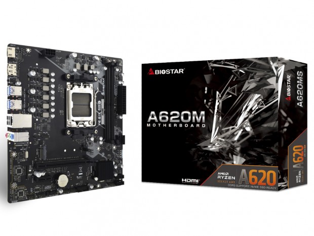 Ryzen 8000Gシリーズに対応するエントリーMicroATXマザーボード、BIOSTAR「A620MS」