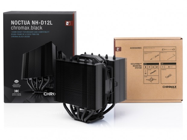 全高145mmのツインタワーサイドフロー、Noctua「NH-D12L」にchromax.blackモデル登場