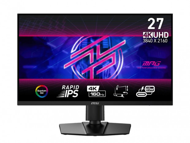MSI、Rapid IPSパネル採用＆160Hz駆動の27型4Kゲーミング液晶「MPG 274URF QD」