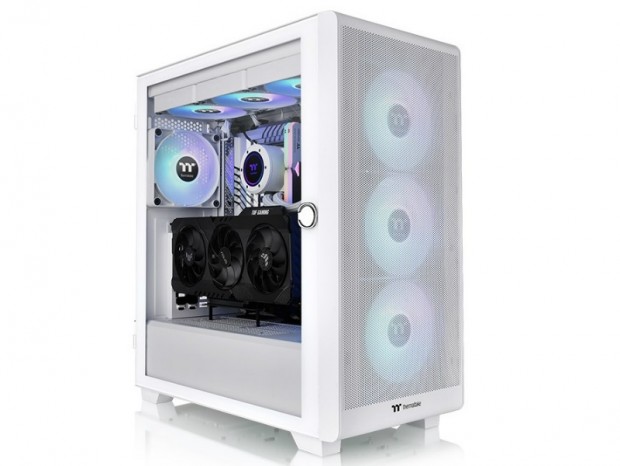 4基のARGB LEDファンを標準装備するフロントメッシュミドルタワー、Thermaltake「S250 TG ARGB」