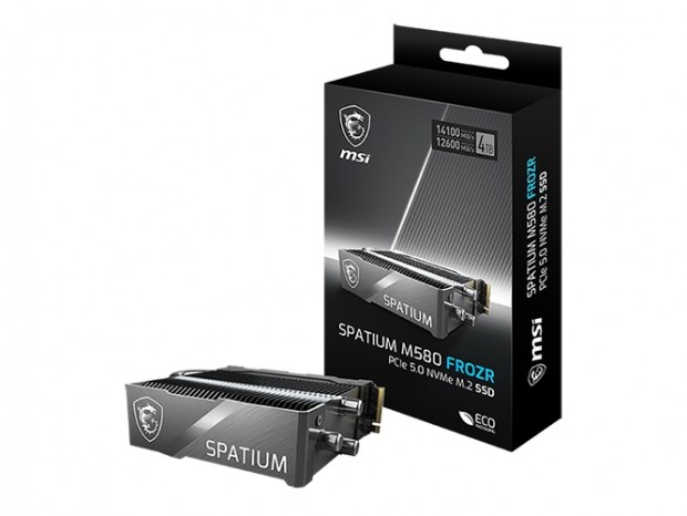 読込最高14.6GB/sのPCIe 5.0(x4) SSD、MSI「SPATIUM M580 FROZR」