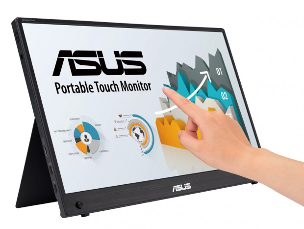 7,800mAhバッテリ内蔵15.6型マルチタッチモバイル液晶「ASUS ZenScreen Touch MB16AMTR」