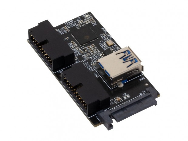 マザーボード上のUSB 3.0ヘッダを2分配、USB 3.0ポート×4を増設できる