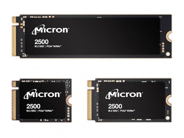 232層QLC NANDフラッシュを採用したNVMe M.2 SSD、Micron「2500 SSD