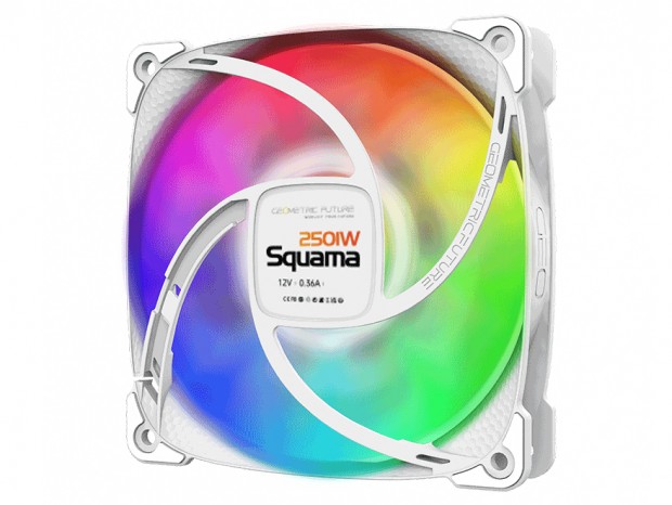 ディンプル加工を施した120mm ARGB LEDファン、Geometric Future「Squama 2501」