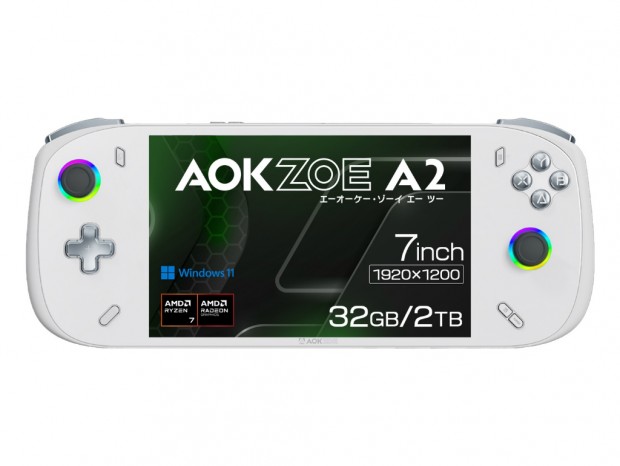 天空、Ryzen 7搭載の7型ポータブルゲーミングPC「AOKZOE A2」税込89,800円から発売