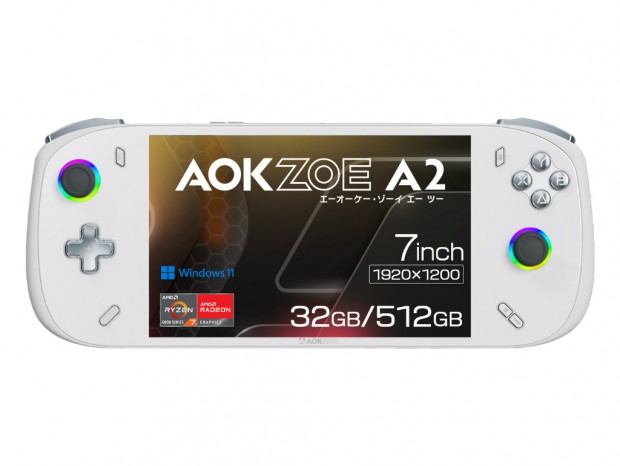 天空、Ryzen 7搭載の7型ポータブルゲーミングPC「AOKZOE A2」税込89,800円から発売