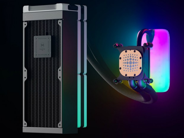 5型IPS液晶と52mmの極厚ラジエーターを採用するAIO水冷 、HYTE「THICC Q60」