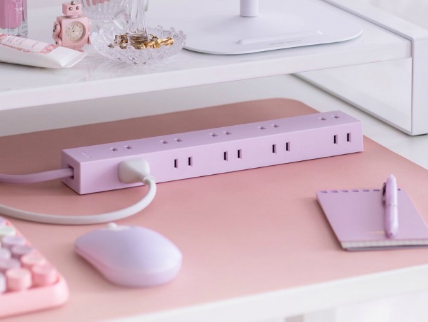 彩り豊かな全5色のカラーがラインナップする10個口電源タップ、サンワダイレクト「NATULLY」