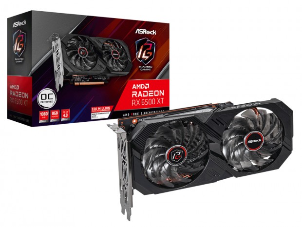 大型デュアルファンクーラーを搭載した8GB版Radeon RX 6500 XT、ASRock「RX6500XT PG 8GO」
