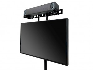 モニターアーム対応サウンドバースタンド VESA式