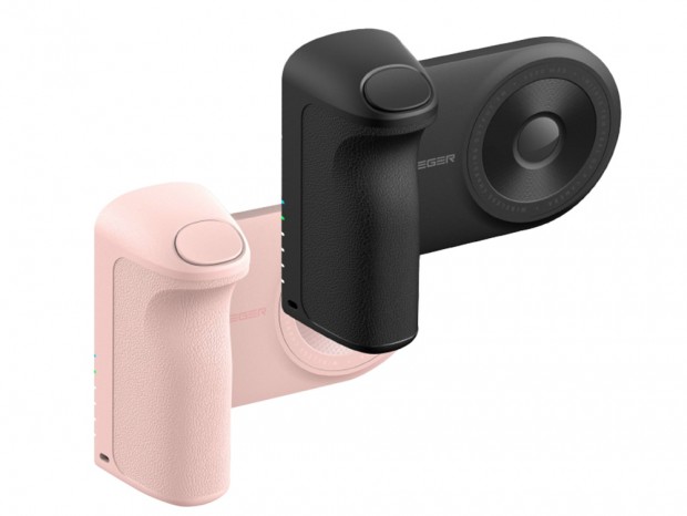 バッテリを内蔵したスマホ用カメラグリップ、ユニーク「VEGER SNAP CAM」