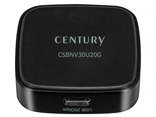 M.2 2230 SSDを内蔵した小型ポータブルSSD、センチュリー「SmallBOX USB20G」