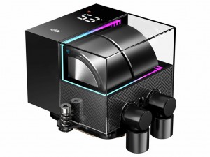デジタルディスプレイを備えた360mmサイズラジエーター採用AIO水冷