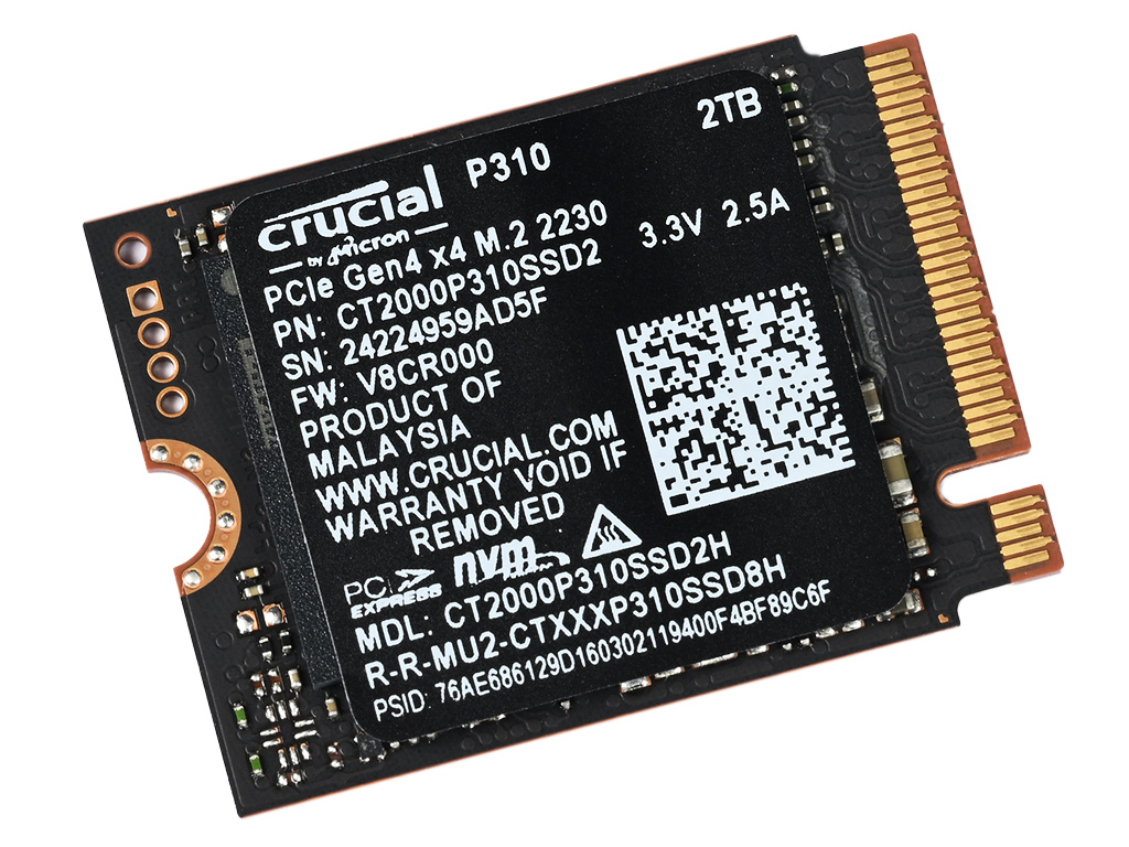 実測7,000MB/sの短寸SSD、Crucial「P310」に換装！最速のポータブル